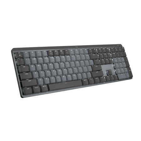 Logitech MX Mechanical Wireless Illuminated Performance Keyboard  Tactile Quiet Switches  Backlit Keys  Bluetooth  USB-C  macOS  Windows  Linux  iOS  Android  Metal  ‎Graphite