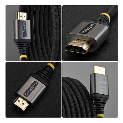 StarTech.com 6ft (1.8m) Premium Certified High Speed HDMI Cable, Ultra Flexible HDMI Cable, 4K 60Hz/1440p 144Hz w/HDR10/ARC, 18Gbps, High Flex Braided HDMI Cord