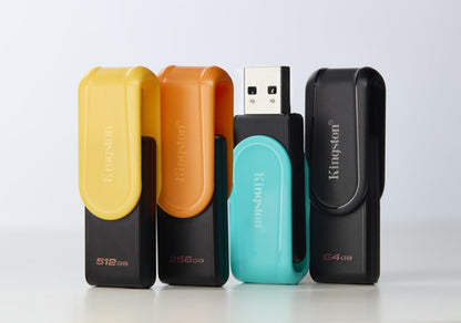 Kingston Technology DataTraveler 128GB Portable USB 3.2 Gen 1 Exodia S (Black/Turquoise)