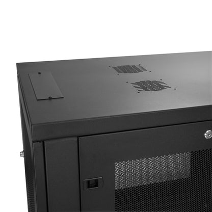 StarTech.com 12U Enterprise-Grade Server Rack Cabinet Kit, 19in Enclosed 4-Post Rack with Shelf and Cable Management, 29in (75cm) Mounting Depth, 992lb (450kg) Capacity