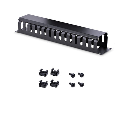 StarTech.com Horizontal 2U Server Rack Cable Management Finger Duct w/ Cover - 19" Network Rack Wire Duct Raceway Panel - Slotted Wire Duct
