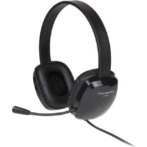 Cyber Acoustics Stereo Headset w/ Single Plug  Black