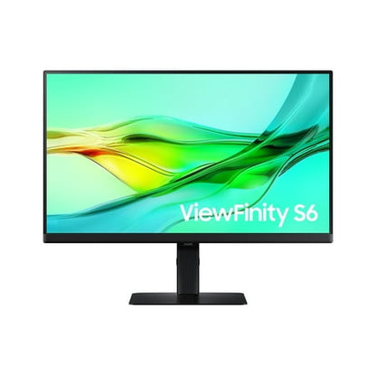 Samsung ViewFinity 24" S6 (S60D) QHD HDR10 Monitor with USB-C and Daisy Chain (HDMI, USB, DisplayPort) - Black