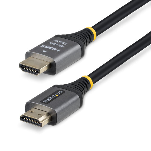 StarTech.com 1ft (30cm) Premium Certified High Speed HDMI Cable, 4K 60Hz/1440p 144Hz, HDMI 2.0 Cable with HDR10/ARC, 18Gbps, 4K HDMI Cord for Monitor/TV/Display, High-Flex TPE Jacket