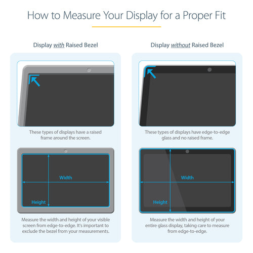 StarTech.com Laptop Privacy Screen for 15.6" Notebook - Magnetic Removable Laptop Display Security Filter - Blue Light Reducing Screen Protector - 16:9 - Matte/Glossy - +/-30 Degree
