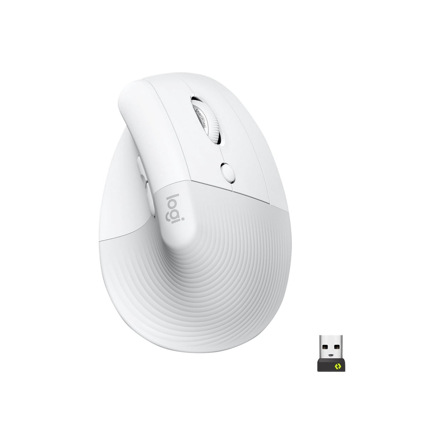 Logitech - Lift Vertical Wireless Ergonomic Mouse with 4 Customizable Buttons - Wireless - Off-White