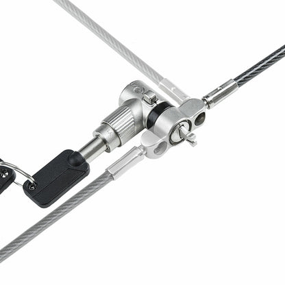 StarTech.com 3-in-1 Universal Laptop Lock 6.6ft (2m), Master Keyed Locking Cable, Compatible w/Noble Wedge®/Nano/K-Slot, Anti-Theft Cut-Resistant Cable, TAA