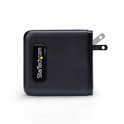 StarTech.com 100W USB-C Wall Charger, 2x USB-C/2x USB-A, Fast Charging Portable GaN Charger Power Adapter, USB Power Delivery 3.0, 6ft/1.8m Cable