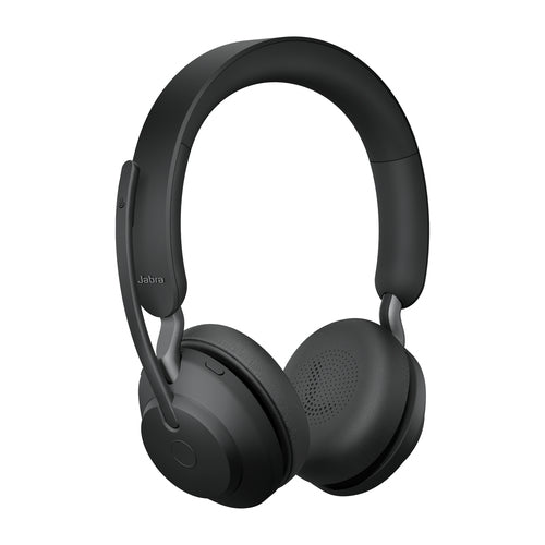 Jabra Evolve2 65 UC Stereo Std Headset Wireless Head-band Office/Call center USB Type-C Bluetooth Charging stand Black