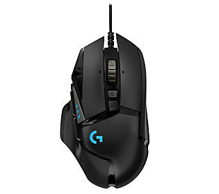 Logitech G502 HERO High Performance Wired Gaming Mouse  HERO 25K Sensor  25 600 DPI  RGB  Adjustable Weights  Black