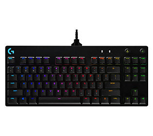 Logitech G PRO Mechanical Gaming Keyboard  Ultra Portable Tenkeyless Design  Detachable Micro USB Cable  16.8 Million Color LIGHTSYNC RGB Backlit Keys
