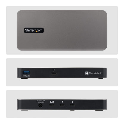 StarTech.com 4-Port Thunderbolt™ 5 Hub with Thunderbolt™ Share KVM, 80/120Gbps, 8K 60Hz or 4K 144Hz, 140W PD, USB-A 10Gbps, TB4 & USB4, MacBook M5 Pro M5 Max