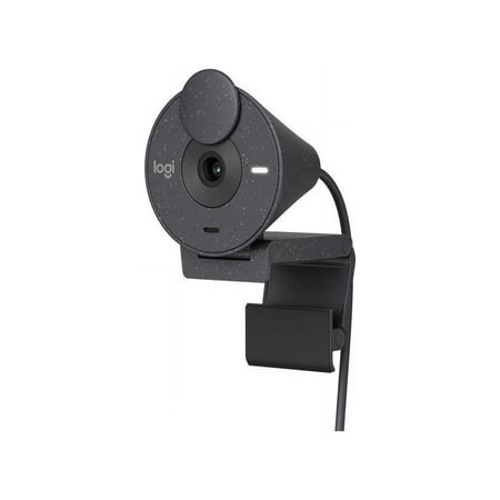 Logitech - Brio 300 1920x1080p USB-C Webcam with Privacy Shutter - Graphite