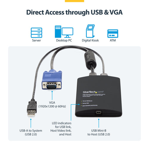 StarTech.com USB Crash Cart Adapter with File Transfer & Video Capture
