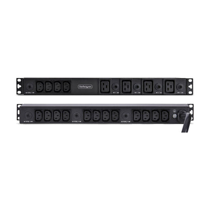 StarTech.com 20-Outlet Rackmount PDU, 1U Server Power Strip, 16x C13 + 4x C19, 8x Front and 12x Rear Outlets, NEMA L6-30P Wall Connection, 30A/240V, UL-Listed, TAA