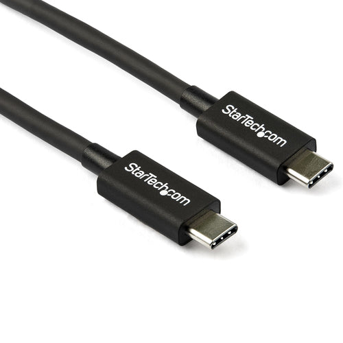 StarTech.com 2.6ft (80cm) Thunderbolt 3 Cable, 40Gbps, 100W PD, 4K/5K, Thunderbolt Certified, Compatible with Thunderbolt 4/USB 3.2/DisplayPort