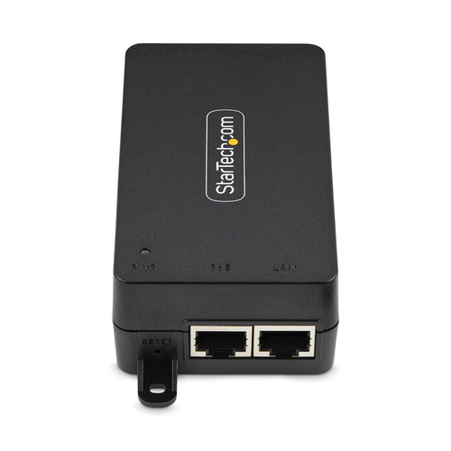 StarTech.com 1-Port 10Gbps PoE++ Injector, 60W, 2.5/5/10G Ethernet/10/100/1000M, PoE++ (802.3af/at/bt), Wall Mountable, Unmanaged Inline Power Over Ethernet
