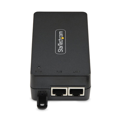 StarTech.com 1-Port 10Gbps PoE++ Injector, 60W, 2.5/5/10G Ethernet/10/100/1000M, PoE++ (802.3af/at/bt), Wall Mountable, Unmanaged Inline Power Over Ethernet