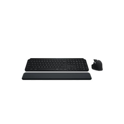 Logitech - MX Keys S Combo Advanced Full-size Wireless Scissor Keyboard and Mouse Bundle with Palm-rest - Black