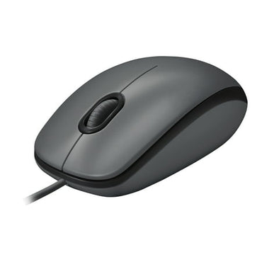 Logitech M100 Wired Optical Ambidextrous PC Mouse with 1000 DPI Optical Tracking  Gray