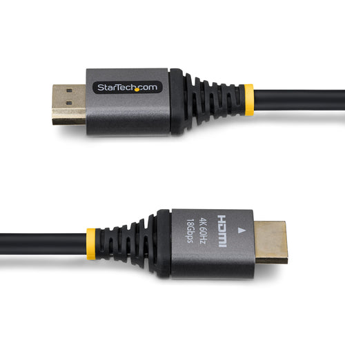 StarTech.com 12ft (3.6m) Premium Certified High Speed HDMI Cable, 4K 60Hz/1440p 144Hz, HDMI 2.0 Cable with HDR10/ARC, 18Gbps, 4K HDMI Cord for Monitor/TV/Display, High-Flex TPE Jacket