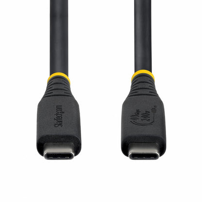 StarTech.com 50cm (1.6ft) USB4 Cable, 40Gbps, USB-IF Certified USB-C Cable, 240W PD, 8K 60Hz/4K 240Hz DP2.1 DP40, TPE Jacket, Thunderbolt 4 Compatible - Black USB-C Cord