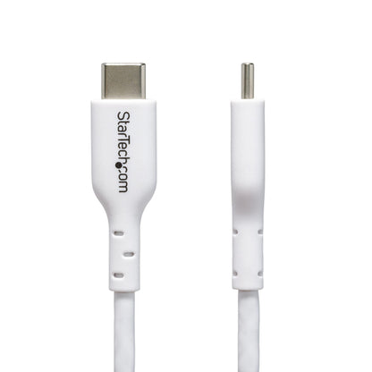 StarTech.com 6ft (1.8m) USB-C Charging Cable, Charge & Sync, 60W (3A) PD, USB 2.0 Laptop Charger Cable, TPE Jacket - White USB C Charging Cord