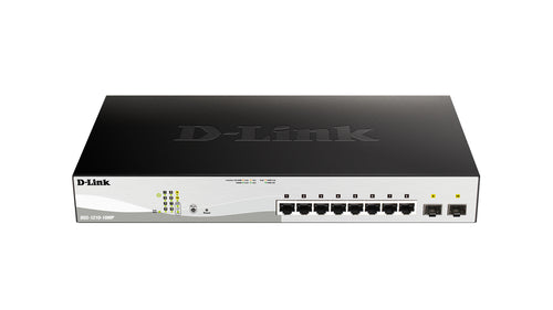 D-Link 10-Port Gigabit PoE+ Smart Managed Switch including 2 SFP Ports