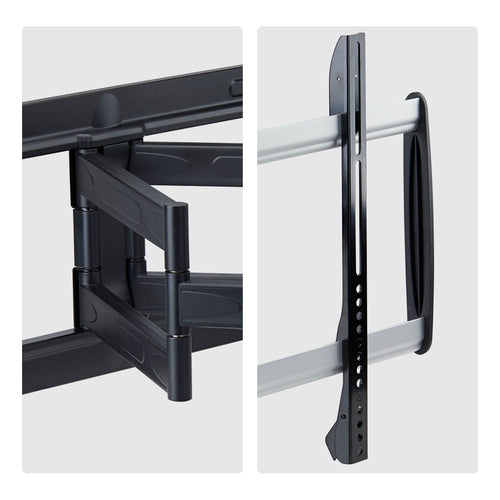 StarTech.com Ultra-Slim Articulating TV Wall Mount for up to 65-inch and 99lb/45kg Flat Screens, VESA 600x400, TAA-Compliant Low-Profile Bracket