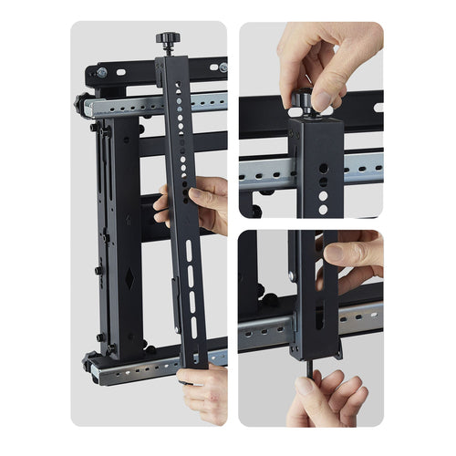 StarTech.com Video Wall TV Mount for up to 70-inch and 154lb (70kg) Displays, Landscape/Portrait Orientation, Bracket with Kickstand Design, Six-Point Adjustments