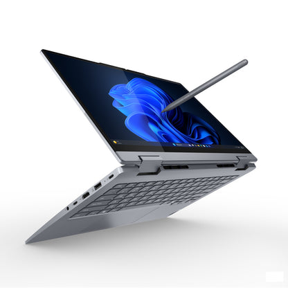 Lenovo ThinkBook 14 2-in-1 G5 IAU Intel Core Ultra 5 225U Hybrid (2-in-1) 35.6 cm (14") Touchscreen WUXGA 16 GB DDR5-SDRAM 256 GB SSD Wi-Fi 6E (802.11ax) Windows 11 Pro French Grey