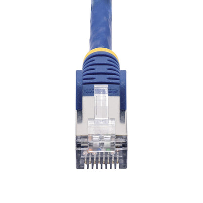 StarTech.com 6in Blue CAT8 Ethernet Cable, Snagless RJ45, 25G/40G, 2000MHz, 100W PoE++, S/FTP, 26AWG Pure Bare Copper Wire, LSZH, Shielded Network Patch Cord w/Strain Reliefs, Individually Tested