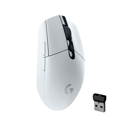 Logitech G305 LIGHTSPEED Wireless Gaming Mouse  HERO Sensor  12 000 DPI  Lightweight  6 Programmable Buttons  250h Battery  On-Board Memory  Compatible with PC  Mac - White