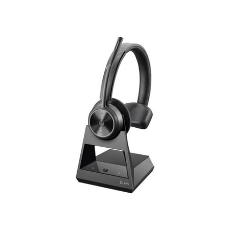 Poly Savi 7310-M Office DECT 1920-1930 MHz Single Ear Headset - Mono - Wireless - DECT 6.0 - 590.6 ft - 20 Hz - 20 kHz - On-ear - Monaural - Ear-cup - Noise Cancelling Microphone - Black