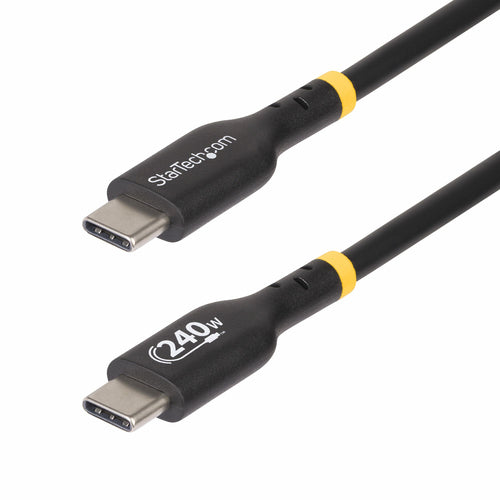 StarTech.com 6ft (1.8m) USB-C Charging Cable, Charge & Sync, 240W (5A) PD EPR, USB 2.0 Laptop Charger Cable, USB-IF Certified , TPE Jacket - Black USB C Charging Cord