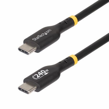 StarTech.com 6ft (1.8m) USB-C Charging Cable, Charge & Sync, 240W (5A) PD EPR, USB 2.0 Laptop Charger Cable, USB-IF Certified , TPE Jacket - Black USB C Charging Cord