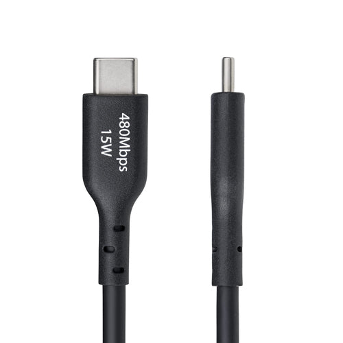 StarTech.com 10ft (3m) USB-A to USB-C Charging Cable, Charge & Sync, 3A, USB 2.0, TPE Jacket - Black USB Charging Cord