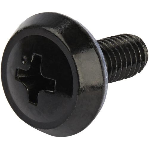 StarTech.com 50-Pack 10-32 12mm Screws, Washers and Square Hole Cage Nuts with Installation Tool, Hardware Mounting Kit for 19" or 10" Server Racks, Cabinets and Enclosures, Black - TAA