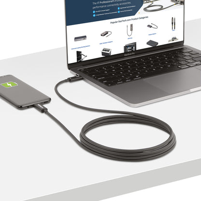 StarTech.com 6.6ft (2m) Active Thunderbolt 4 Cable, 40Gbps, 100W Power Delivery, 4K/8K Video, Intel-Certified Thunderbolt Cable - Compatible w/ USB4/Thunderbolt 4/ USB 3.2/ USB Type-C/DisplayPort/Thunderbolt 3