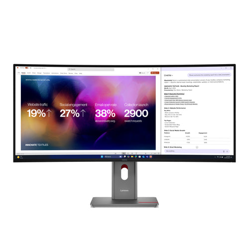 Lenovo ThinkVision P40WD-40 computer monitor 100.8 cm (39.7") 5120 x 2160 pixels WUHD LED Black