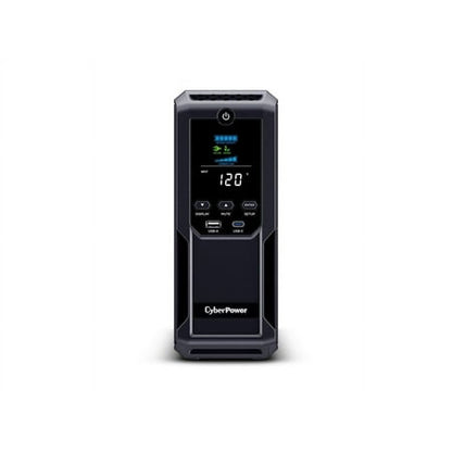 CyberPower Intelligent LCD BRG1500AVRLD2 1500VA Mini-tower UPS - Mini-tower - AVR - 8 Hour Recharge - 2 Minute Stand-by - 120 V AC Input - 120 V AC Output - Serial Port - 12 x NEMA 5-15R