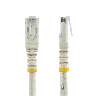 StarTech.com 5ft CAT6 Ethernet Cable - White CAT 6 Gigabit Ethernet Wire -250MHz 100W PoE RJ45 UTP Molded Network/Patch Cord w/Strain Relief/ Individually Tested