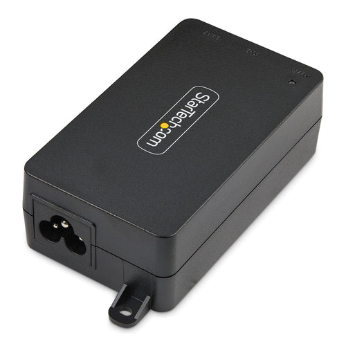 StarTech.com 1-Port 10Gbps PoE++ Injector, 60W, 2.5/5/10G Ethernet/10/100/1000M, PoE++ (802.3af/at/bt), Wall Mountable, Unmanaged Inline Power Over Ethernet