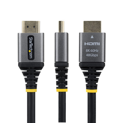 StarTech.com 3ft (91cm) Certified Ultra High Speed HDMI Cable, 8K 60Hz/4K 120Hz, HDMI 2.1 Cable with HDR10+ / eARC, 48Gbps, 8K HDMI Cord for Monitor/TV/Display, Flexible TPE Jacket