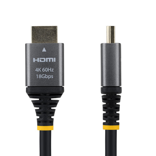 StarTech.com 12ft (3.6m) Premium Certified High Speed HDMI Cable, 4K 60Hz/1440p 144Hz, HDMI 2.0 Cable with HDR10/ARC, 18Gbps, 4K HDMI Cord for Monitor/TV/Display, High-Flex TPE Jacket