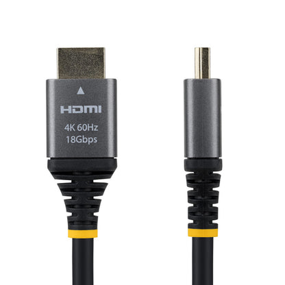 StarTech.com 12ft (3.6m) Premium Certified High Speed HDMI Cable, 4K 60Hz/1440p 144Hz, HDMI 2.0 Cable with HDR10/ARC, 18Gbps, 4K HDMI Cord for Monitor/TV/Display, High-Flex TPE Jacket
