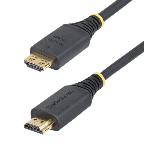 StarTech.com 50cm (1.6ft) High Speed HDMI Cable with Gripping Connectors, 4K 60Hz/1440p 144Hz, HDR10/HDCP 2.2/ARC, 18Gbps, UHD HDMI Cord for TV/Monitor/Display, TPE Jacket