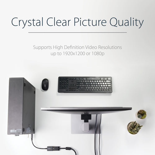 StarTech.com DisplayPort to VGA Adapter - Active DP to VGA Converter - 1080p Video - DisplayPort Certified - DP/DP++ Source to VGA Monitor Cable Adapter Dongle - Latching DP Connector