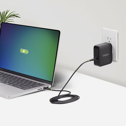 StarTech.com 140W USB-C Wall Charger, USB-IF Certified, Single USB-C, PD 3.1 Portable GaN Charging, Power Adapter for MacBook M3 Pro/Max, Dell XPS/Inspiron/Precision