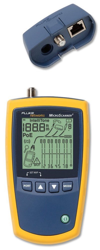 Fluke Networks MicroScanner2 Cable Verifier - RJ-45 10/100/1000Base-T Network
